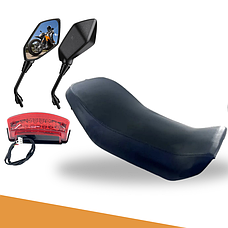 Дзеркала, захист рук, пластик, сидіння, фари, кермо квадроцикла ATV