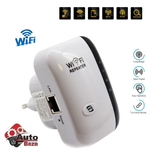 Репітор Repeater WIFI Ретранслятор 300 Мбіт/с Подовжувач великого радіусу дії Підсилювач сигналу Wi-Fi
