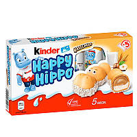 Батончики Kinder Happy Hippo Haselnuss (Лісовий горіх) 5 х 20.7 г