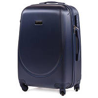 Средний стильный чемодан синий wings 310 размер М средний пластиковый чемодан на 4 колесах чемодан дорожный
