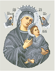 БНП-сс. Схема для вишивки бісером БС Солес Богородиця Неустанної помочі (сіра).