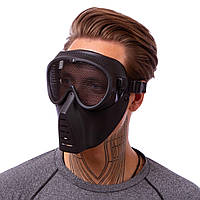 Защитная маска-трансформер для военных игр пейнтбола и страйкбола SILVER KNIGHT TY-5550 черный sm