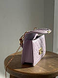 Жіноча сумка з ручкою крос-боді через плече на ланцюжку фіолетовий пурпурний, фото 5