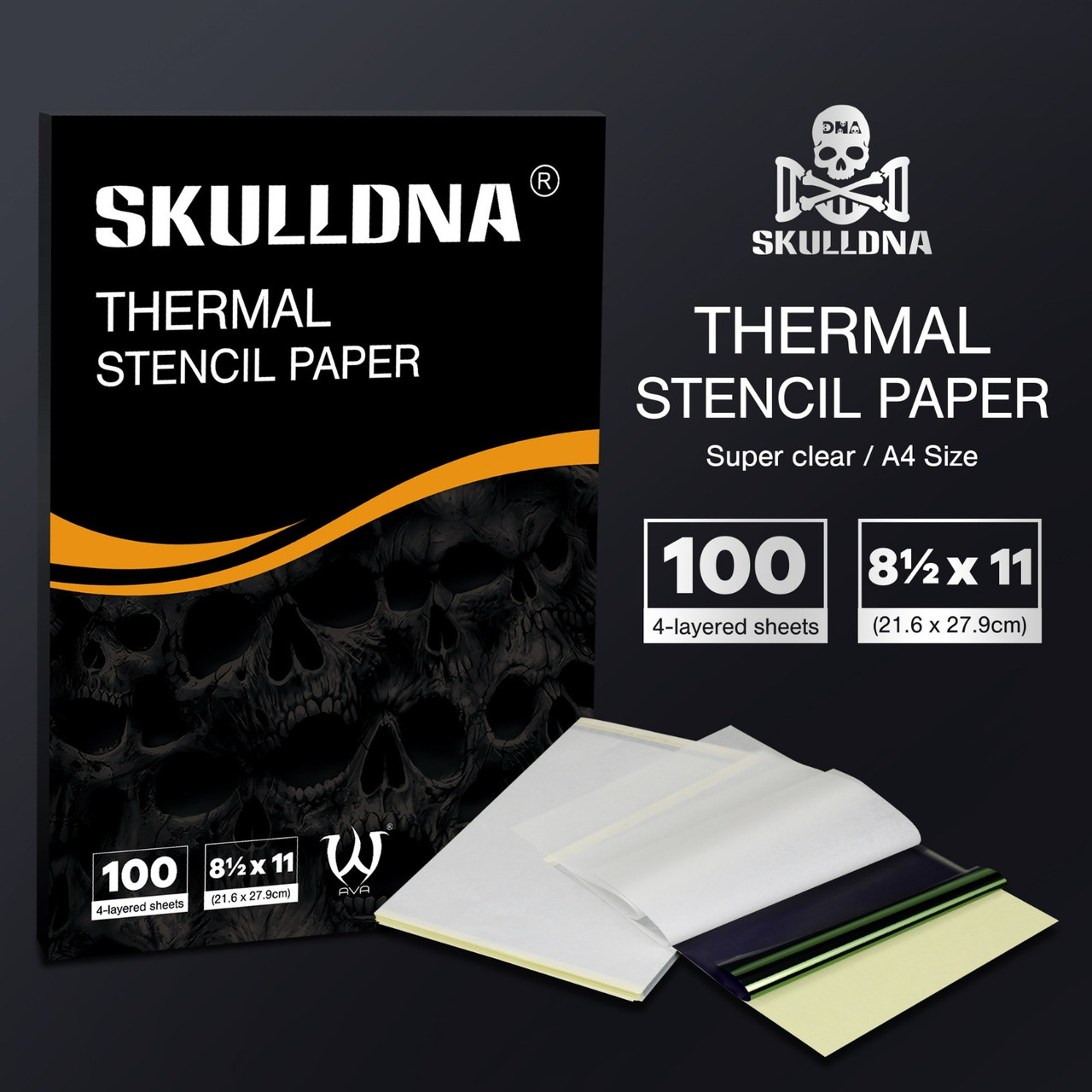 1 шт Трансферний папір для машинного перекладу Skulldna Thermal Stencil Paper - для тату.