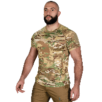 CamoTec футболка THORAX PATROL Multicam, тактическая футболка мультикам, армейская футболка с патчами EXT