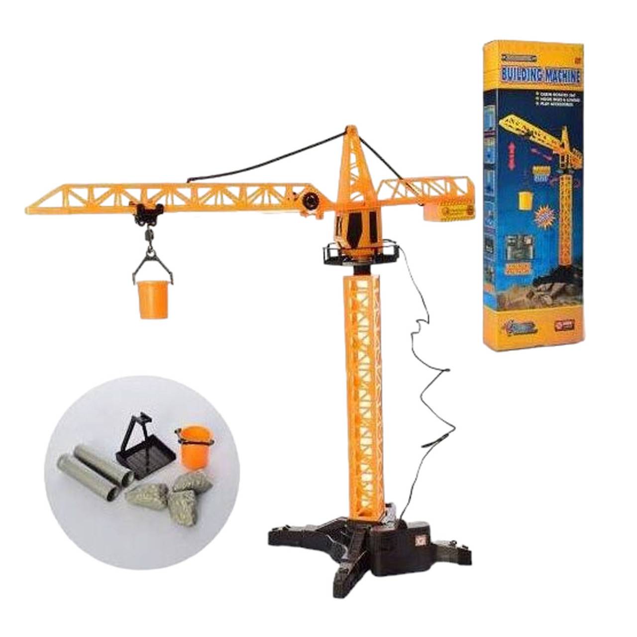 Кран на дистанційному керуванні (пульт на батарейках, крутитися на 360 °, в коробці) 1562, фото 1