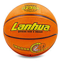 Мяч баскетбольный резиновый LANHUA Super soft Indoor S2304 №7 оранжевый sm