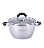 Набір каструль Kamille 6 предметів (1.8 л,2.5л, 3.5л) з нержавіючої сталі, фото 5