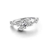 Серебряное кольцо Пандора Pandora асимметричное с паве 193004C01