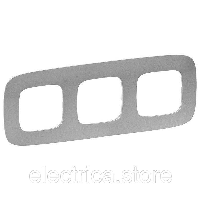 Рамка 3-постова Valena ALLURE алюміній 754393, фото 1