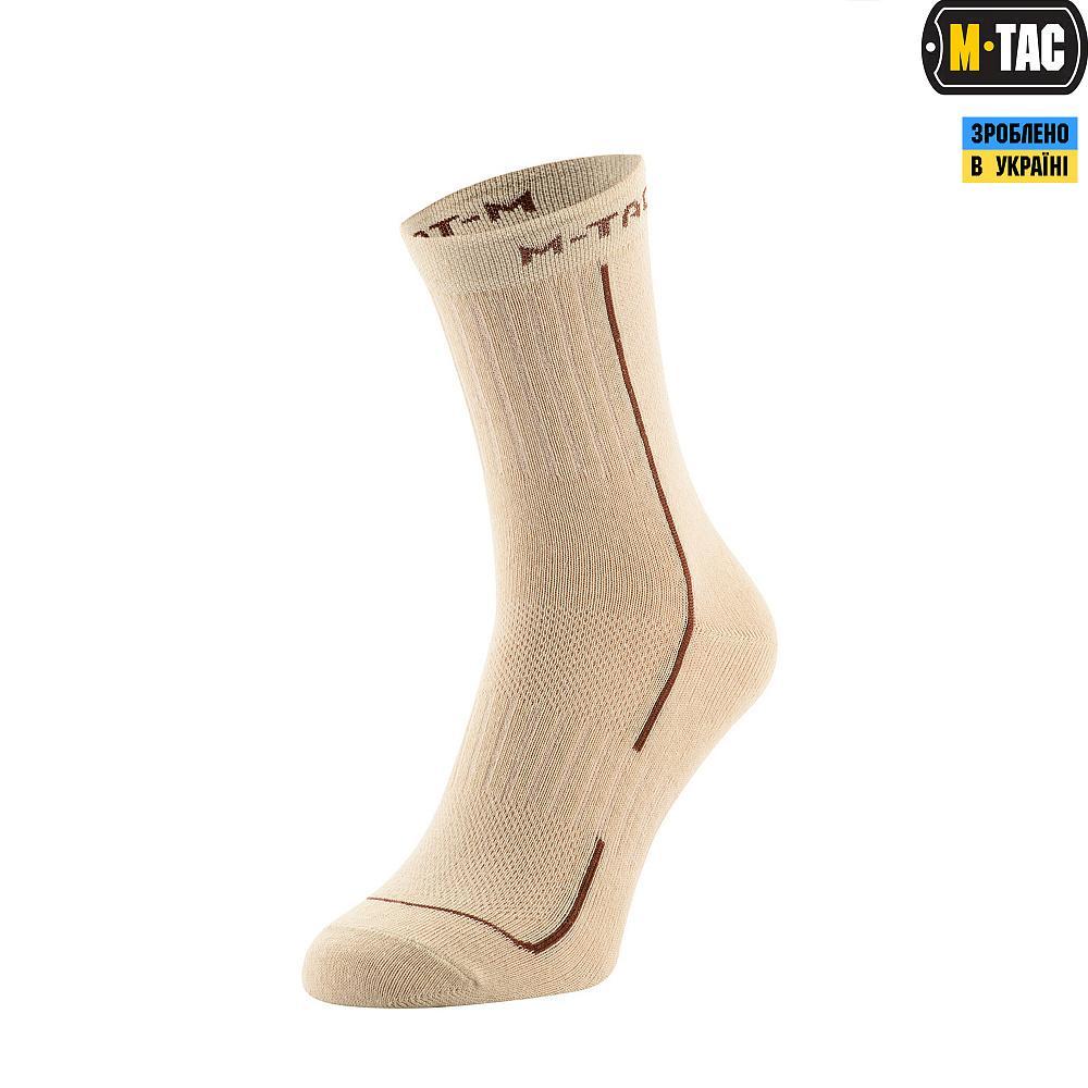 M-Tac носки легкие Mk.3 Sand, тактические носки, армейские носки высокие, мужские легкие носки хаки EXT - фото 1 - id-p2200085851