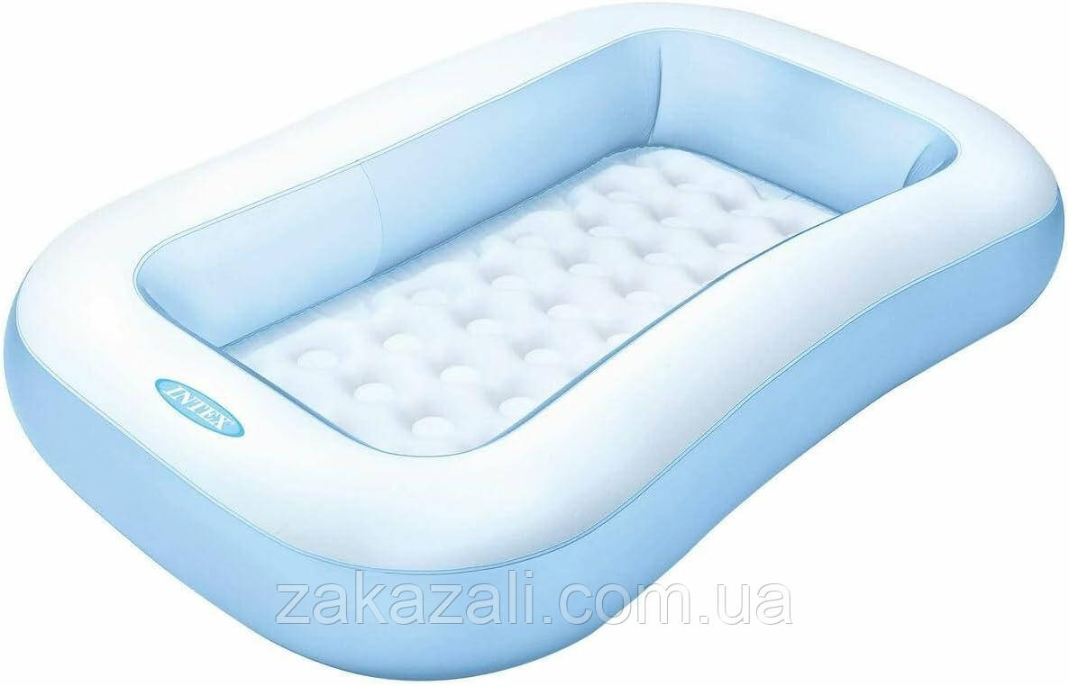 ✅ Дитячий надувний басейн Intex 57403 прямокутний, м'яке надувне дно, 102 л, 166х100х28 см