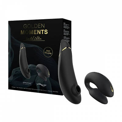 Набір секс іграшок Premium 2+ We-Vibe Chorus для пари чорного кольору Womanizer Golden Moments Collection Talla