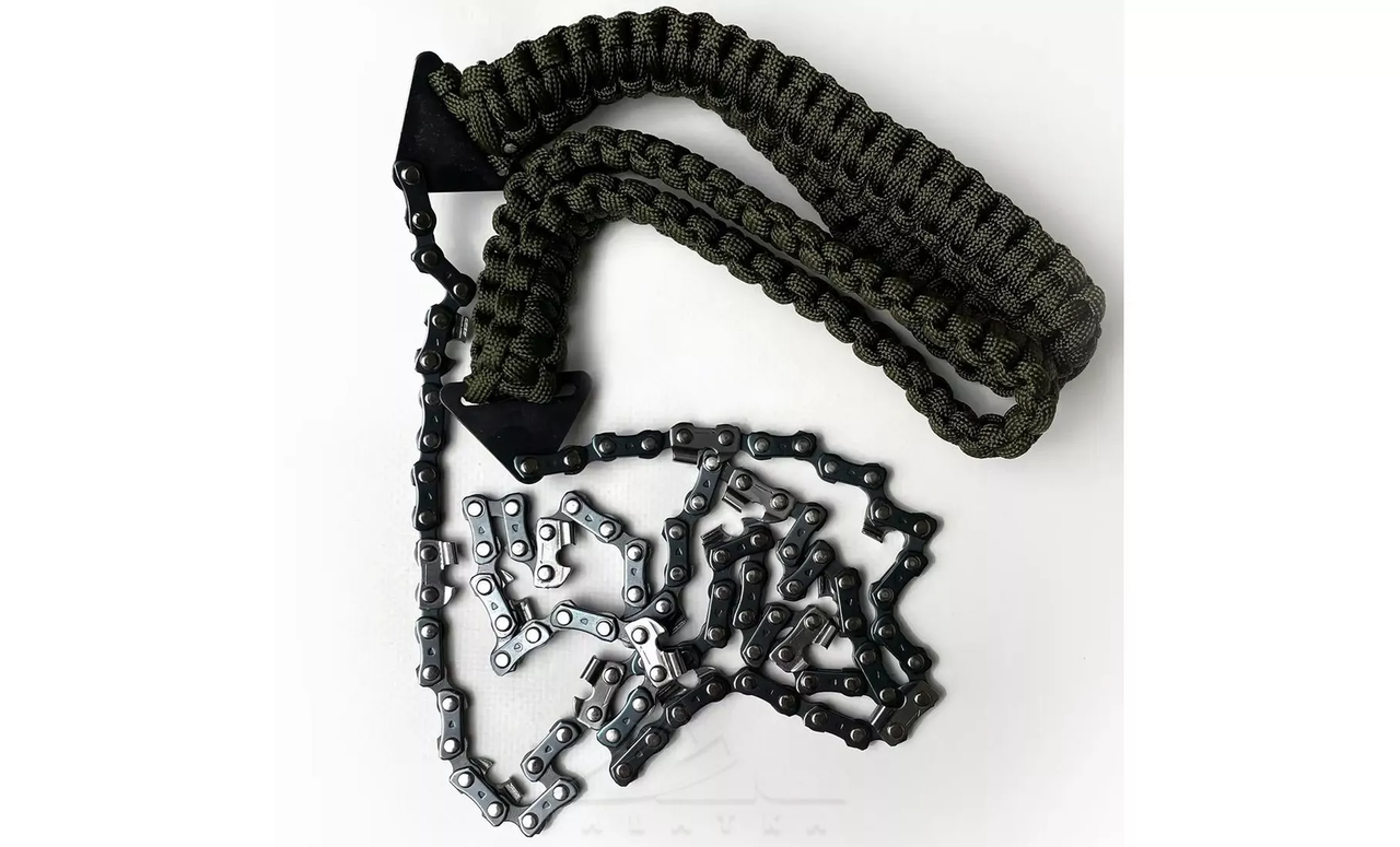 Base Camp пилка цепная Paracord Saw, карманная пилка, военная цепная пилка, компактная черная цепная пилка EXT - фото 1 - id-p2200071419