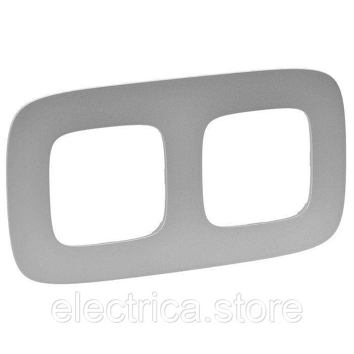 Рамка 2-постова Valena ALLURE алюміній 754392, фото 1