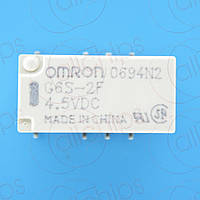 Реле 4.5 250В~-2А Omron G6S-2F-4.5 VDC SMT10