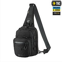 M-Tac сумка Cross Bag Slim Elite Hex Black, чорна, тактична, військова, для ЗСУ