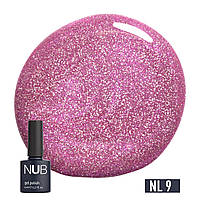 Гель-лак NUB Night Light NL09 (розовый, светоотражающий), 8 мл