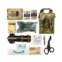 Аптечка індивідуальна RHINO RESCUE "QF-002M IFAK MEDICAL POUCH FIRST AID KIT", військова наповнена аптечка EXT