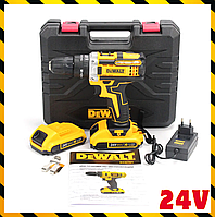 Аккумуляторный шуруповерт Dewalt в кейсе Шуруповерт хорошего качества с 2 аккумуляторами Набор шуруповерт