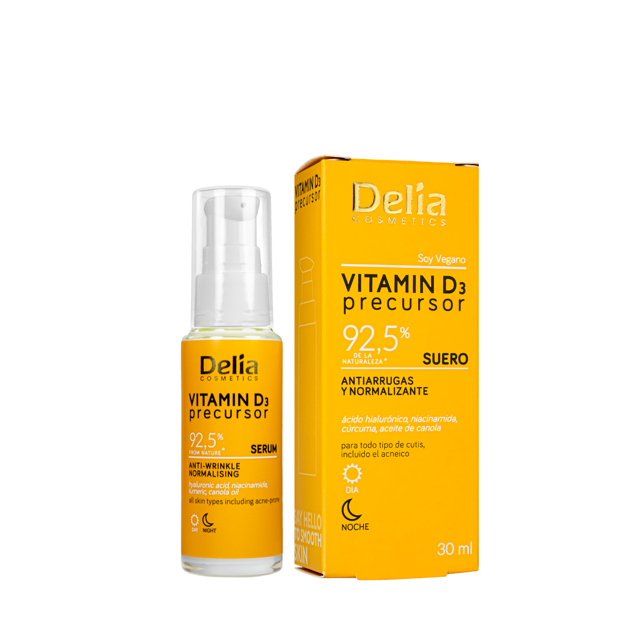 Сироватка для обличчя проти зморшок із вітаміном D3 Delia Cosmetics Vitamin D3 Precursor 30 мл, фото 1