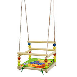 259 Гойдалка підвісна, м'яке сидіння, пластик-дерево бук