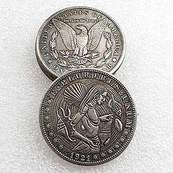 Сувенір монета долар США Банк 1921г "Жінка в мушлях". Hobo Coin American Morgan