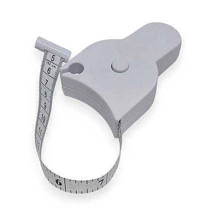 Сантиметр кравецький автоматичний для вимірювання об'єму двосторонній 150/60 сантиметри/дюйми, фото 1