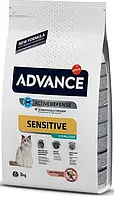 Advance Cat Sterilized Salmon Sensitive для стерилізованих котів з чутливим травленням з лососем (3 кг)