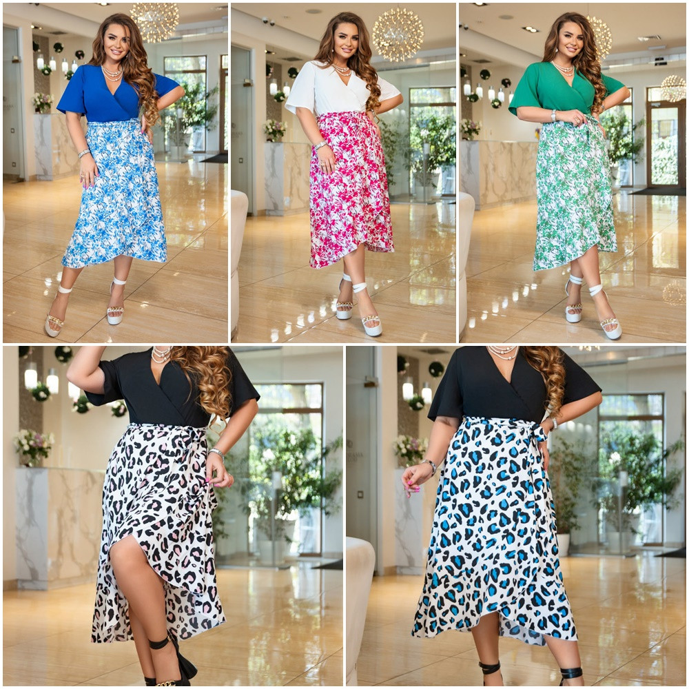 Літня красива сукня вільного крою із софту розміри батал