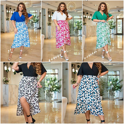 Літня красива сукня вільного крою із софту розміри батал, фото 1