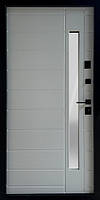 Входная дверь Magda Тип 16 714.1/148 улица металл из ламин.дуб бронзовый/Белый супермат