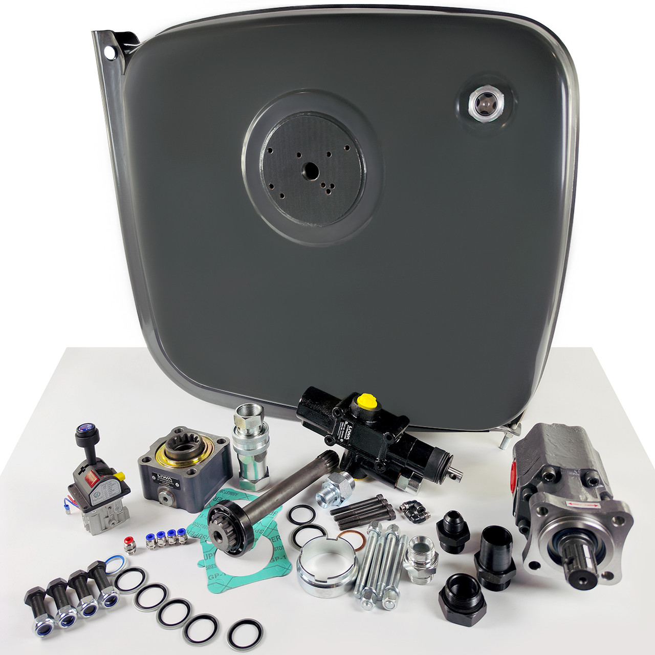 Гідравліка на тягач MAN МАН (бічний сталевий бак, одношестеренна КВП), фото 1