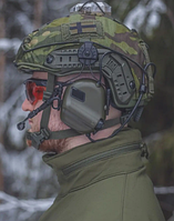 Активные военные наушники для стрельбы Earmor M32H с креплением на шлем и микрофоном