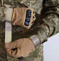 Мужские Военные тактические перчатки палые защитные ВСУ Койот