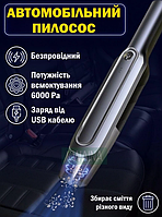 Потужний ручний бездротовий переносний автомобільний пилосос в машину акумуляторний BIG_044