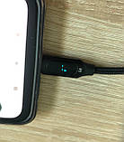 Кабель для швидкого заряджання USB to Type-C 6 A 1 метр з дисплеєм Black, фото 4