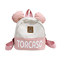 Детский рюкзак TD-620 на одно отделение с ремешком и ушками Pink