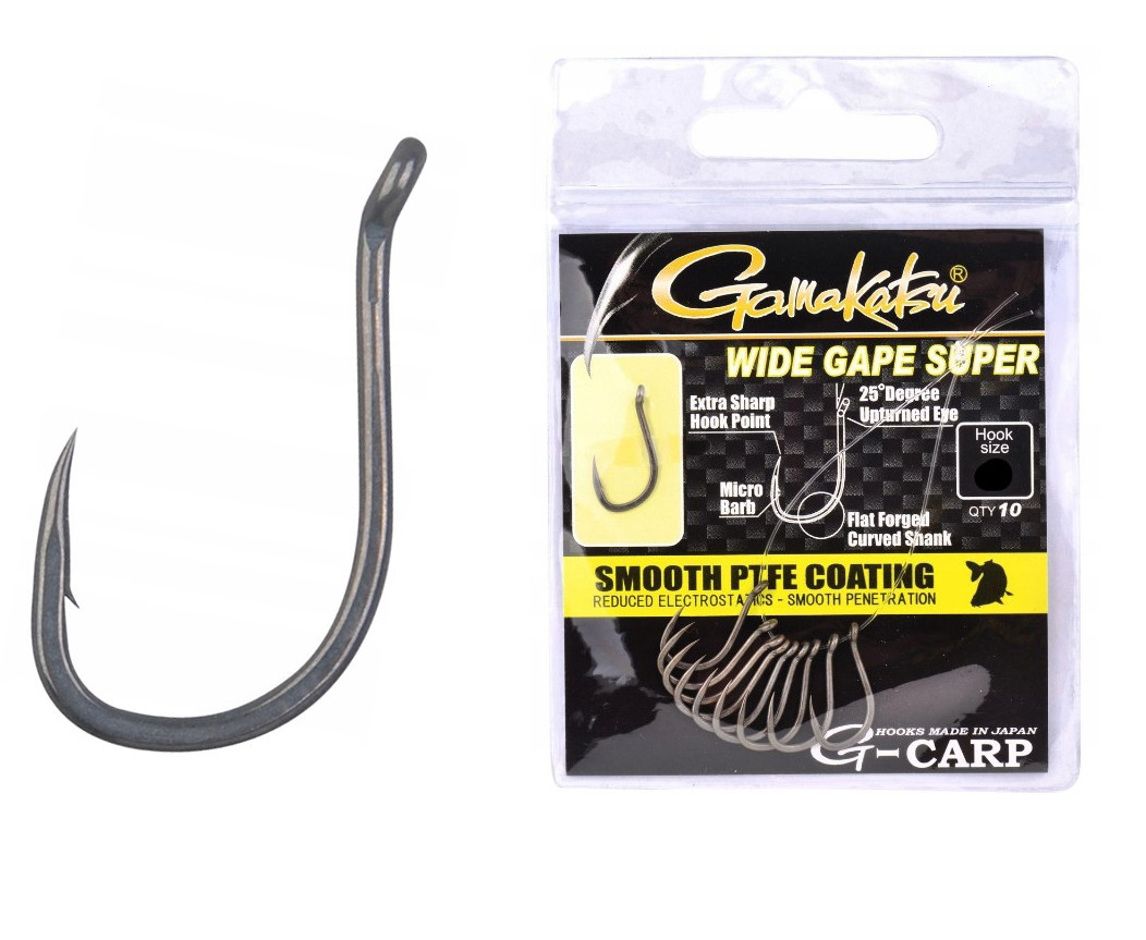 Гачок короповий Gamakatsu G-Carp Wide Gape Super №4 (10 шт/уп), фото 1