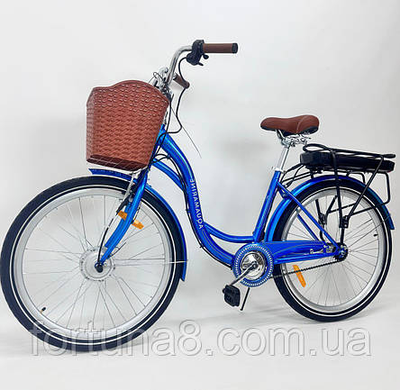 Електровелосипед Dorozhnik Akvamarin 26" (36 V 500 W, 16000 Ah) 2024 рік ПЛАСТИКОВИЙ БОКС, фото 1