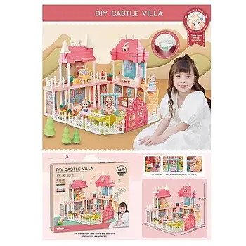 Будиночок для ляльок Fairy Care триповерховий (ляльки, музика, підсвічування, меблі, наклейки) 6677