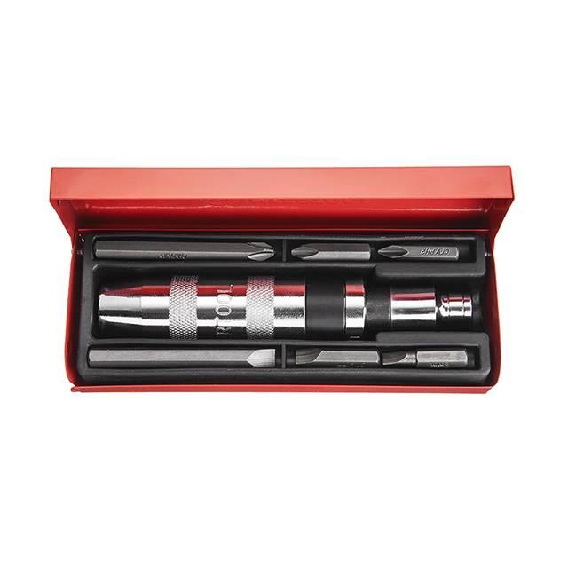 Викрутка ударна з комплектом насадок 6од. INTERTOOL HT-0431, фото 1