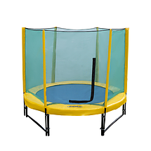 Батут круглий для дітей із захисною сіткою батут для стрибків батут для вулиці KIDIGO Premium Ukraine 244 см, фото 3