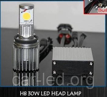 Светодиодная автолампа H8 30W (2000Lm) Led HEAD LAMP