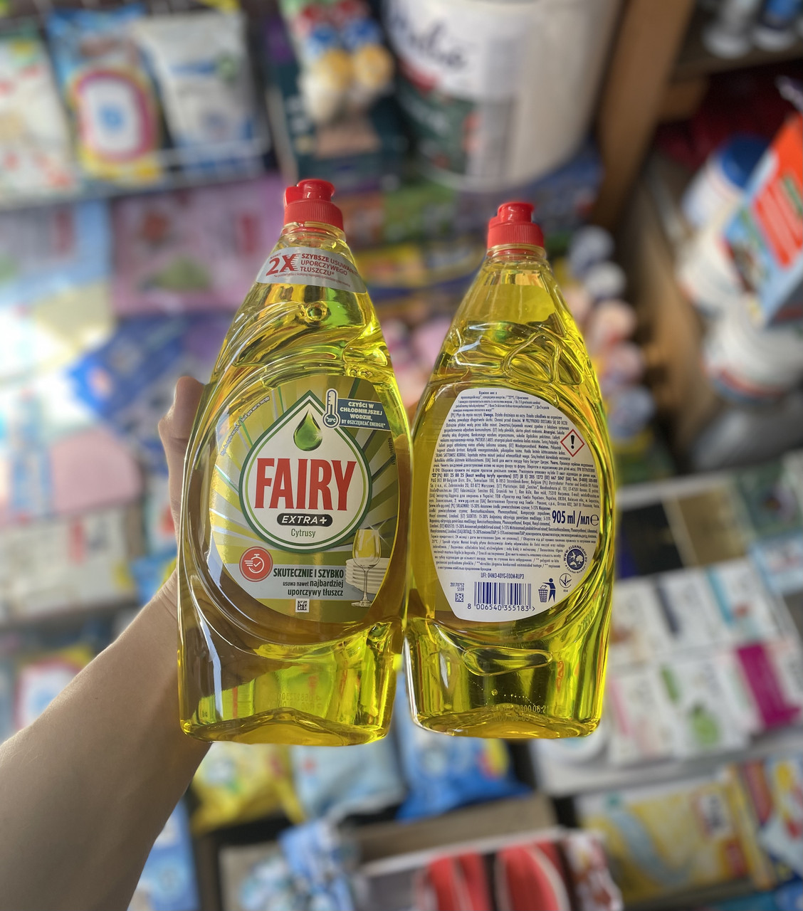 Засіб для миття посуду Fairy Екстра+ Цитрус 905 мл, фото 1