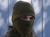 Тактичний бафф-балаклава на зиму з флісу тепла маска на голову та обличчя олива