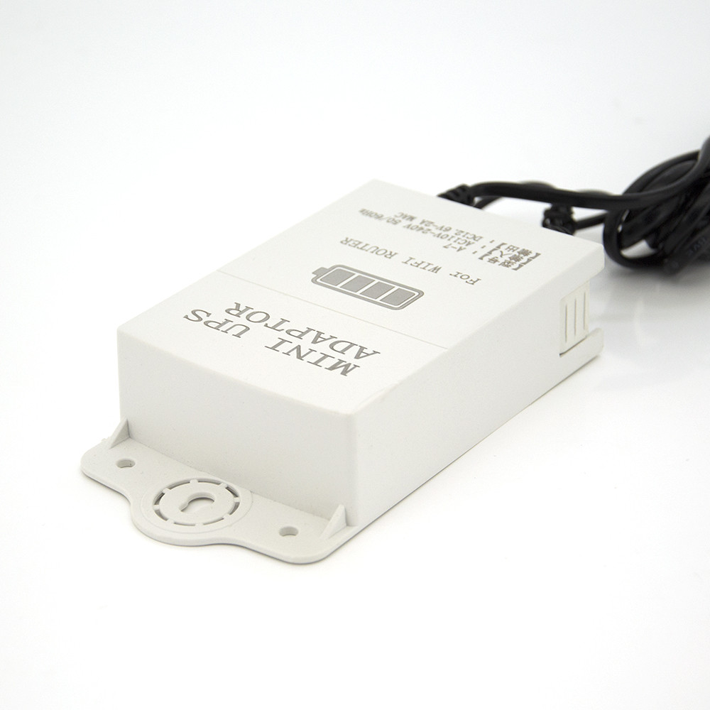 Імпульсний UPS із вбудованим АКБ Mini Outer UPS1202, 12.6V 2А; акб Lithium 0,6А; Plastic Box IP40; В130/Ш80/Г33мм; кріплення
