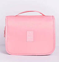 Дорожня косметичка, органайзер для туалетного приладдя, водостійка сумка для зберігання Рожева кольору