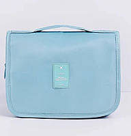 Дорожня косметичка, органайзер для туалетного приладдя, водостійка сумка для зберігання Блакитна кольору