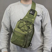 Тактическая сумка через плечо олива барсетка 6 л